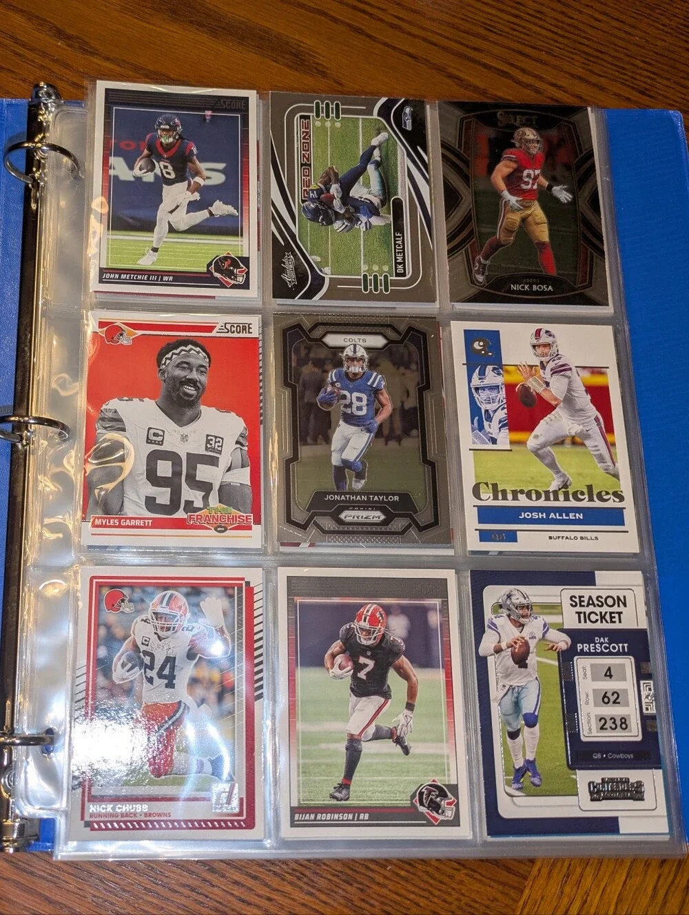 NFL Football Cards Binder 🔥 NFL Football Trading Cards Collection Lot 🏈